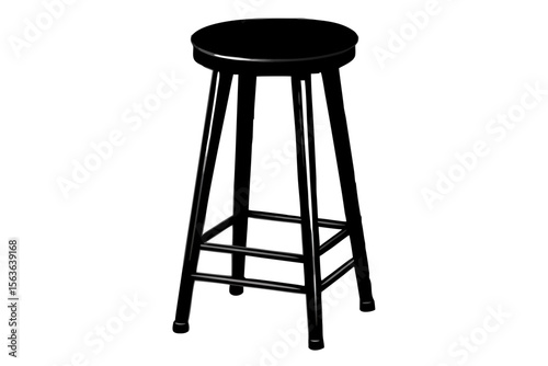 bar stool  silhouette vector 