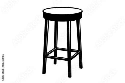 bar stool  silhouette vector 