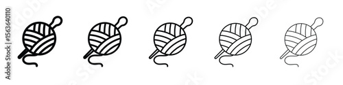 Wool ball icon vector Illustration style for mobile app, website ui designs