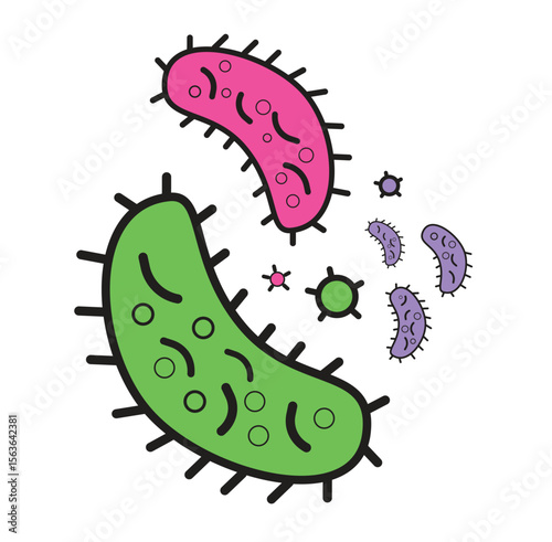 anti bacteria vector icon, bacteria virus icon