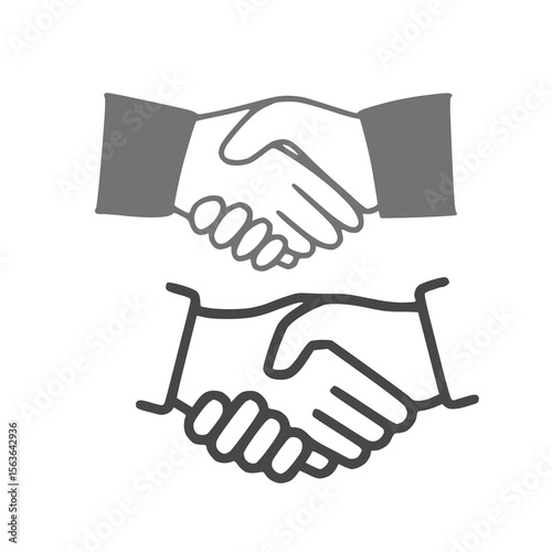 Business Handshake between two people illustration.