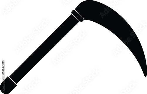 vintage sickle silhouette vector icon