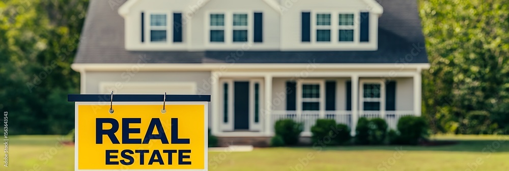 Obraz premium A suburban house with a 