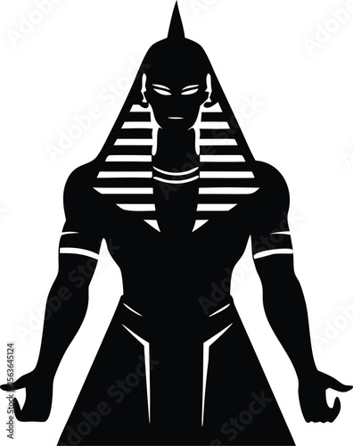 egyptian pharaoh silhouette vector icon