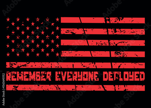 USA Flag Red Friday T-Shirt Artwork for Veterans and Troops