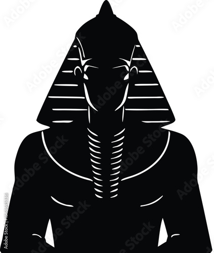 egyptian pharaoh silhouette vector