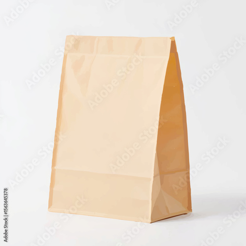 Beige canvas tote bag isolated on white backdrop

