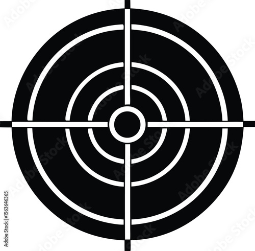 target crosshair silhouette vector illustration