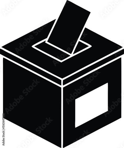 voting ballot silhouette vector