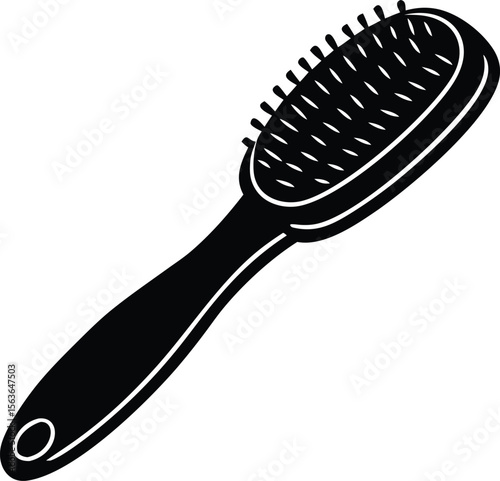 hairbrush silhouette vector illustration
