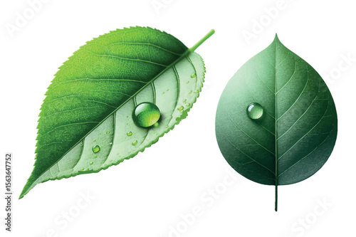 Vibrant duo tone leaf illustration in multiple colors