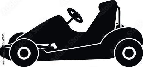 go kart silhouette vector