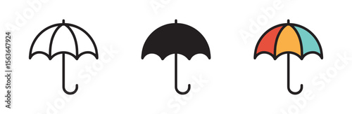 Umbrella icon set, vector illustration.