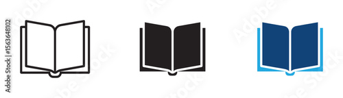 Book icon set education study reading learning language skill sign , open book icon set ,vector illustration.
