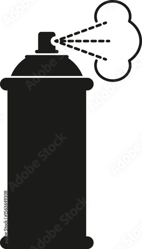 Spray Paint Can Icon Aerosol, Graphic Design Element, Silhouette