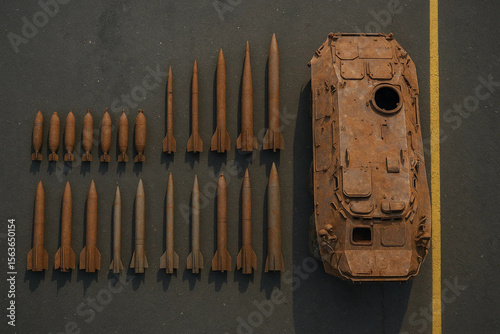 
Unexploded rockets, bombs and shells that can cause harm years after combat operations