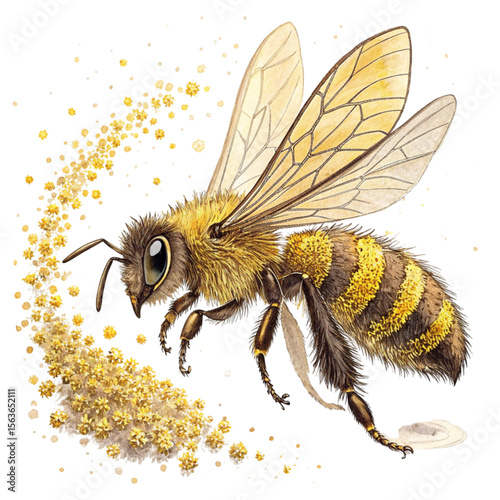 A Flying bee illustration 