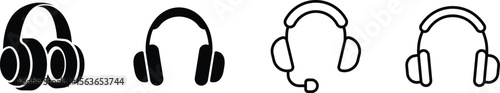 Headphones icon design element suitable for website, print design or app