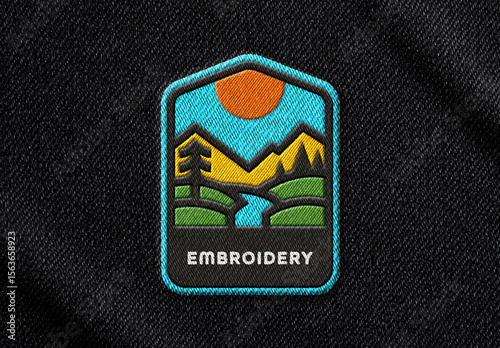 Embroidery Badge Mockup