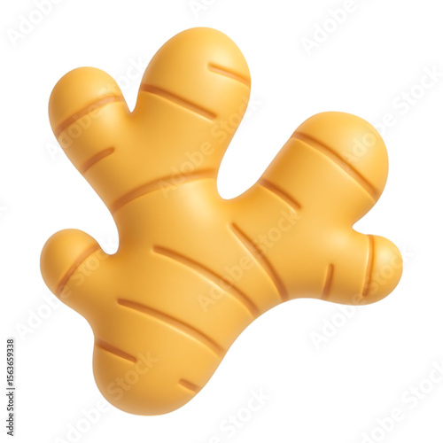 ginger 3d icon on transparent background