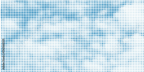 Blue halftone square dotted gradient background, abstract color pop cartoon comic dots, dynamic minimal retro graphic texture, tech point art pattern