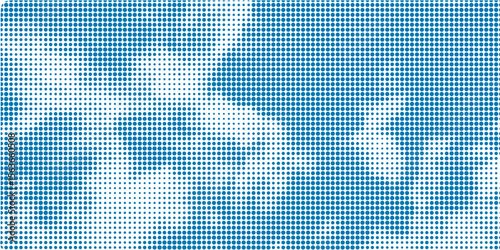 Blue halftone square dotted gradient background, abstract color pop cartoon comic dots, dynamic minimal retro graphic texture, tech point art pattern. eps10
