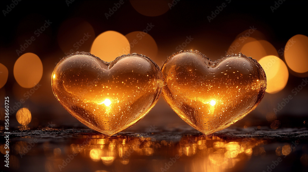 Obraz premium Romantic hearts wallpaper for dark design use