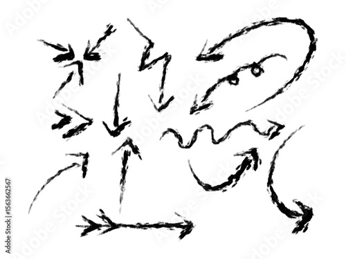 Business Strategy Doodle Arrow Set
