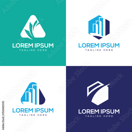 marketing finance logo design collection corporate growth business brand collection