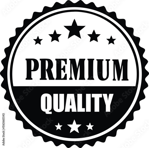 Premium quality emblem with stars and scalloped border
