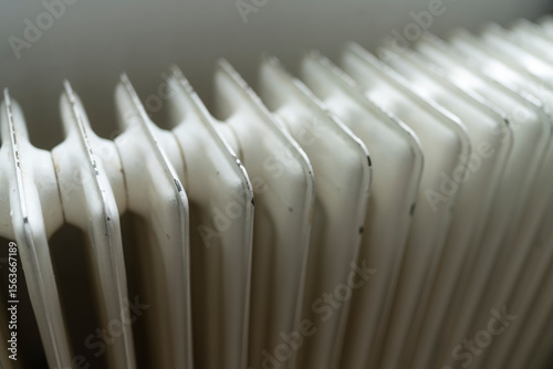 room radiator heating battery, close-up, concept heating, energy resources, heating period