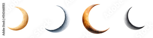 Wallpaper Mural Moon Phases Collection: Watercolor Lunar Cycle on White Torontodigital.ca
