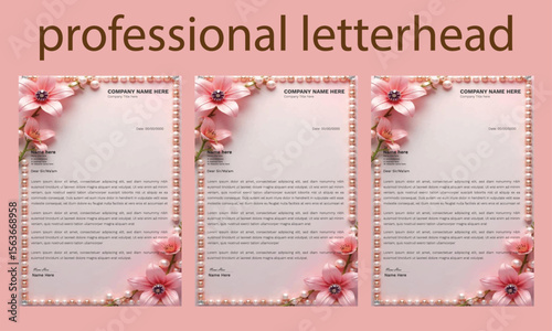 Floral Letterhead Template