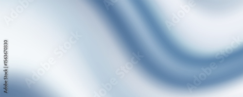 Abstract blue white luxury fabric wave background with copy space. Smooth liquid wave. Elegant shiny silk satin texture. Suit for wallpaper, cover, header, desktop, web, flyer. Vector illustration