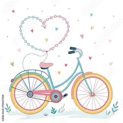 bicycle with heart