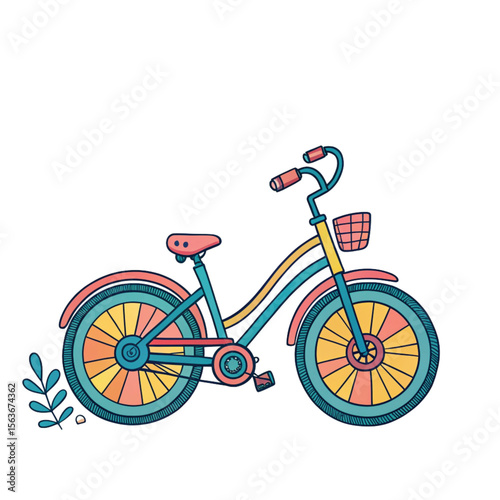 bicycle on white background