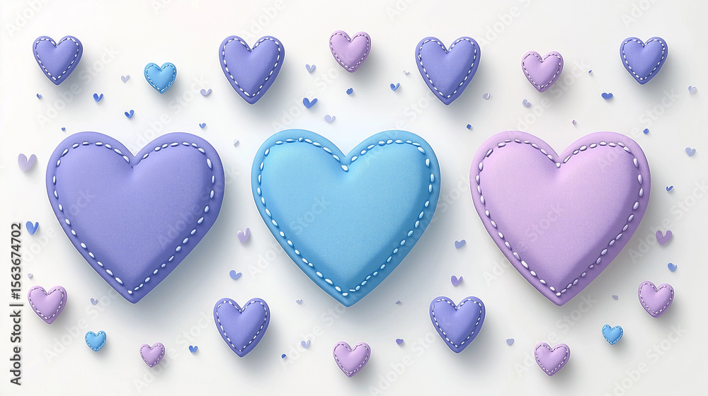 Obraz premium Subtle Valentine’s Day design with light tones
