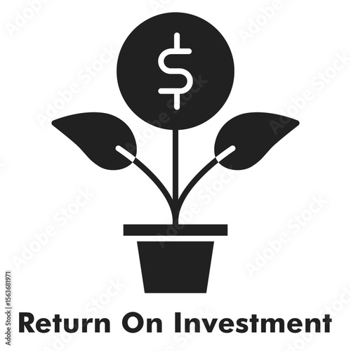 Return On Investment Icon - Glyph Style
