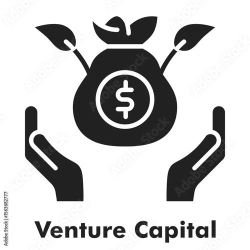Venture Capital Icon - Glyph Style