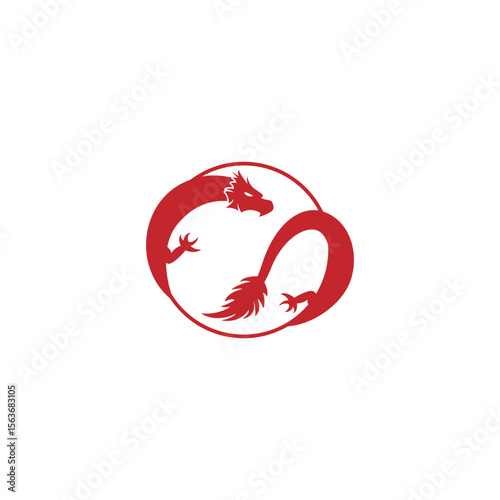 dragon vector illustration for icon, symbol or logo