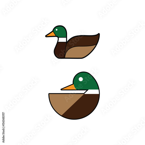 duck logo. duck vector illustration for icon, symbol or logo