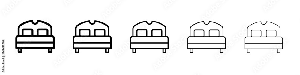 bed icon simple isolated vector sign