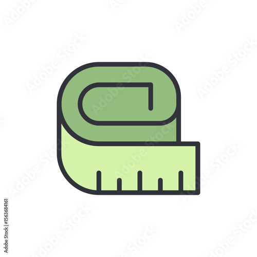 Stylized Measuring Tape With Simple Design And Clear Metric Increments