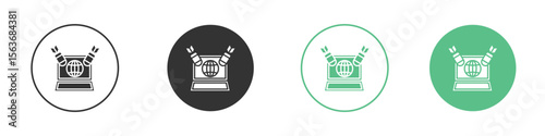 DOS icon modern, simple, vector, icon for website design, mobile app