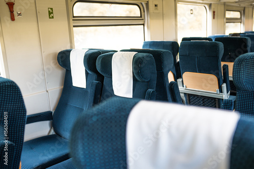 Foto Image with the interior of a european  train
