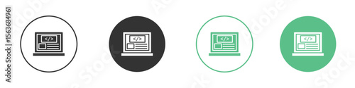 Front end icon modern, simple, vector, icon for website design, mobile app