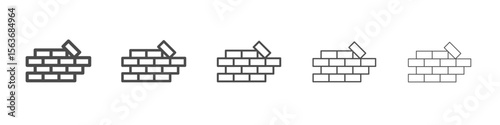 bricks icon simple isolated vector sign