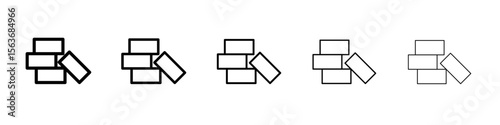 bricks icon simple isolated vector sign