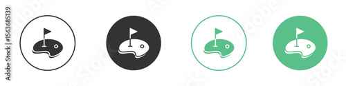 Golf yard icon modern, simple, vector, icon for website design, mobile app