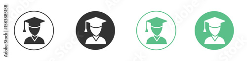 Graduated icon modern, simple, vector, icon for website design, mobile app